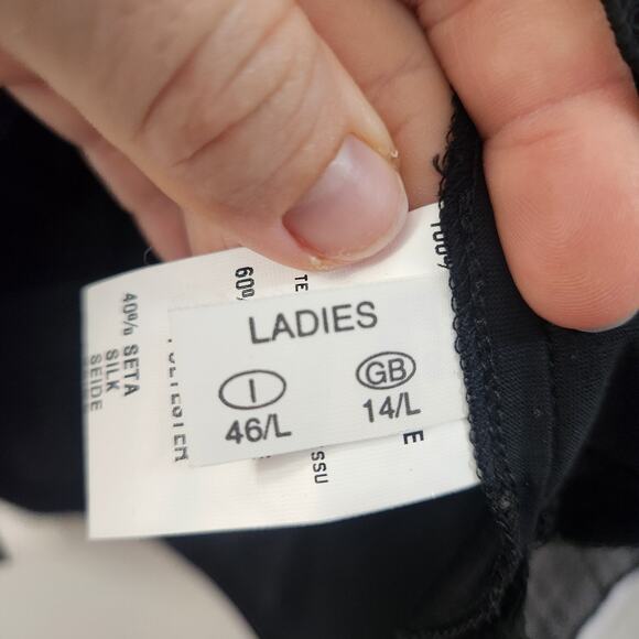 Fabiana Filippi Cotton Silk Blend Tank Top L Black Quiet Luxury Office Shell - Picture 6 of 9